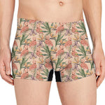 Vintage Flamingo Pattern Print Men's Boxer Briefs