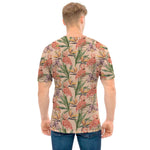 Vintage Flamingo Pattern Print Men's T-Shirt