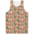Vintage Flamingo Pattern Print Men's Tank Top
