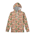 Vintage Flamingo Pattern Print Pullover Hoodie