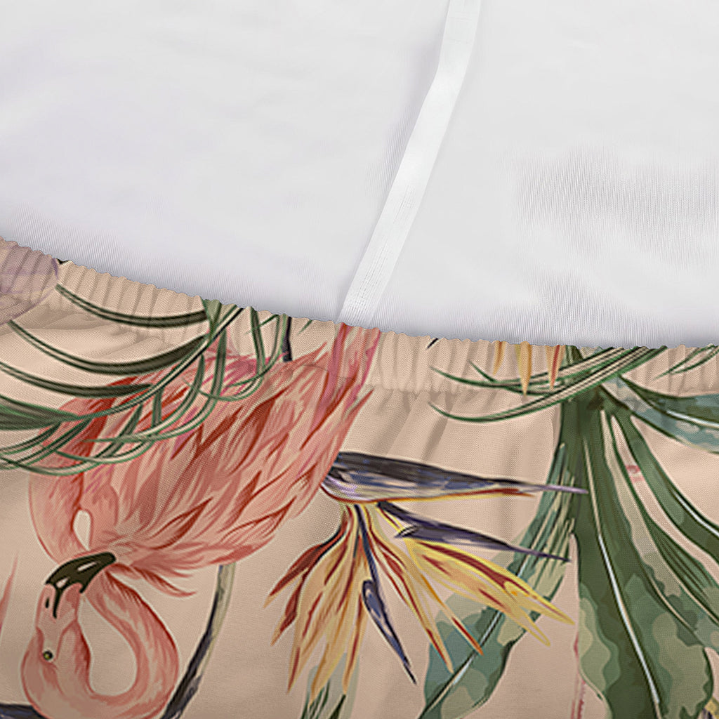 Vintage Flamingo Pattern Print Sofa Cover