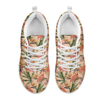 Vintage Flamingo Pattern Print White Sneakers