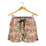 Vintage Flamingo Pattern Print Women's Shorts