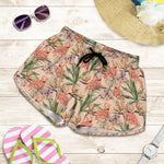 Vintage Flamingo Pattern Print Women's Shorts