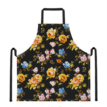 Vintage Floral Flower Pattern Print Apron