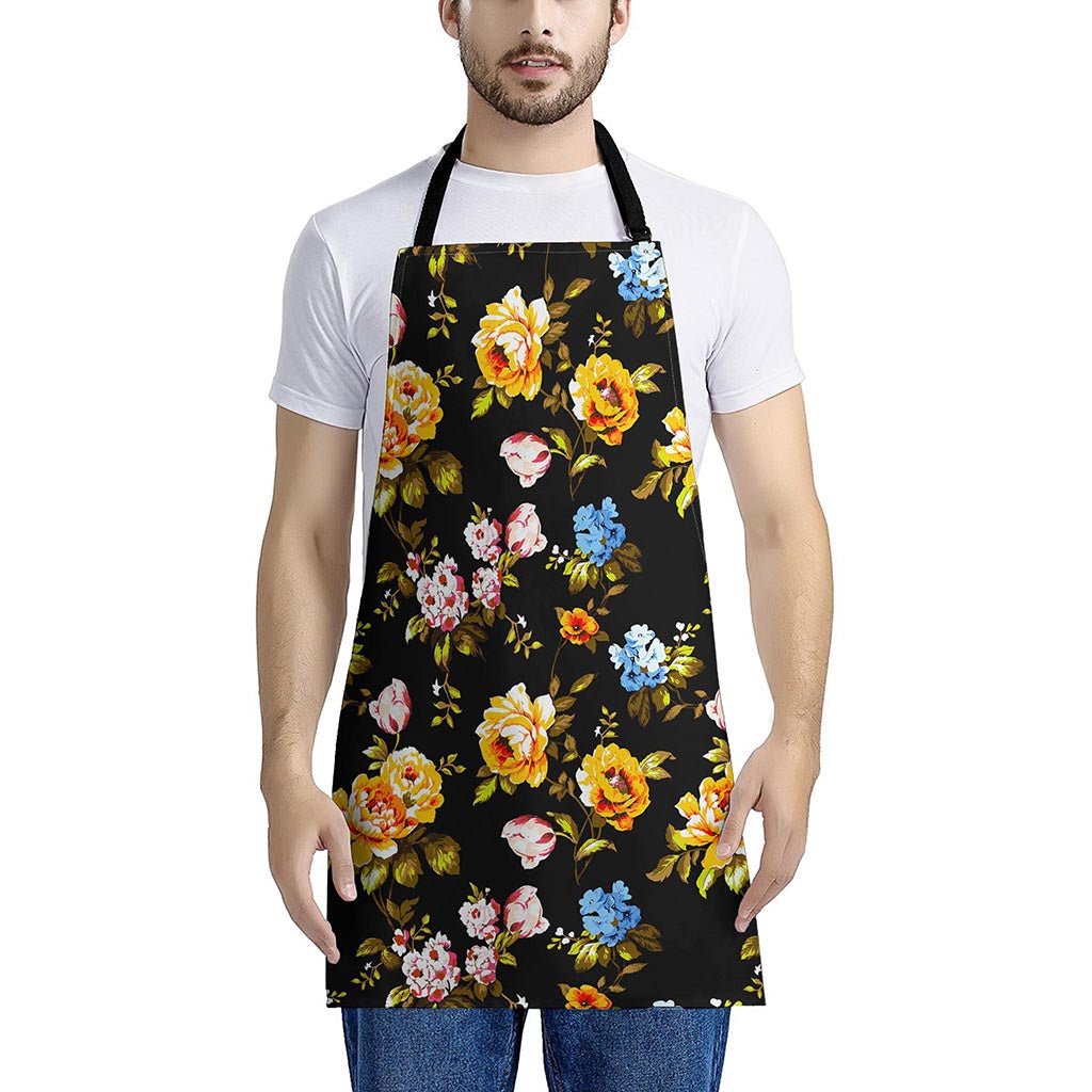 Vintage Floral Flower Pattern Print Apron