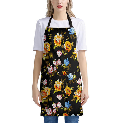 Vintage Floral Flower Pattern Print Apron