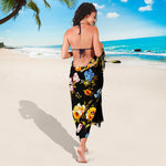 Vintage Floral Flower Pattern Print Beach Sarong Wrap