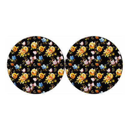 Vintage Floral Flower Pattern Print Car Coasters