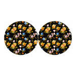 Vintage Floral Flower Pattern Print Car Coasters