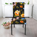 Vintage Floral Flower Pattern Print Dining Chair Slipcover
