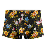 Vintage Floral Flower Pattern Print Men's Boxer Briefs