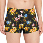 Vintage Floral Flower Pattern Print Men's Boxer Briefs