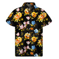 Vintage Floral Flower Pattern Print Men's Short Sleeve Shirt