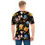 Vintage Floral Flower Pattern Print Men's T-Shirt