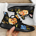 Vintage Floral Flower Pattern Print Mesh Knit Shoes