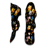 Vintage Floral Flower Pattern Print Muay Thai Shin Guard