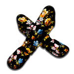 Vintage Floral Flower Pattern Print Muay Thai Shin Guard