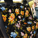Vintage Floral Flower Pattern Print Pet Car Back Seat Cover