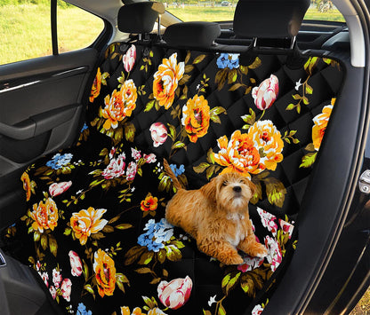 Vintage Floral Flower Pattern Print Pet Car Back Seat Cover