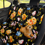 Vintage Floral Flower Pattern Print Pet Car Back Seat Cover