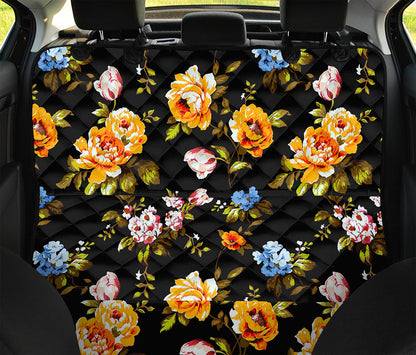 Vintage Floral Flower Pattern Print Pet Car Back Seat Cover