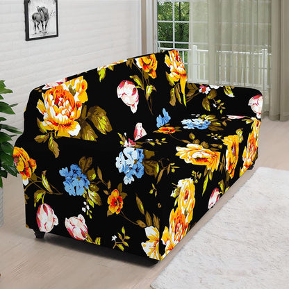 Vintage Floral Flower Pattern Print Sofa Cover