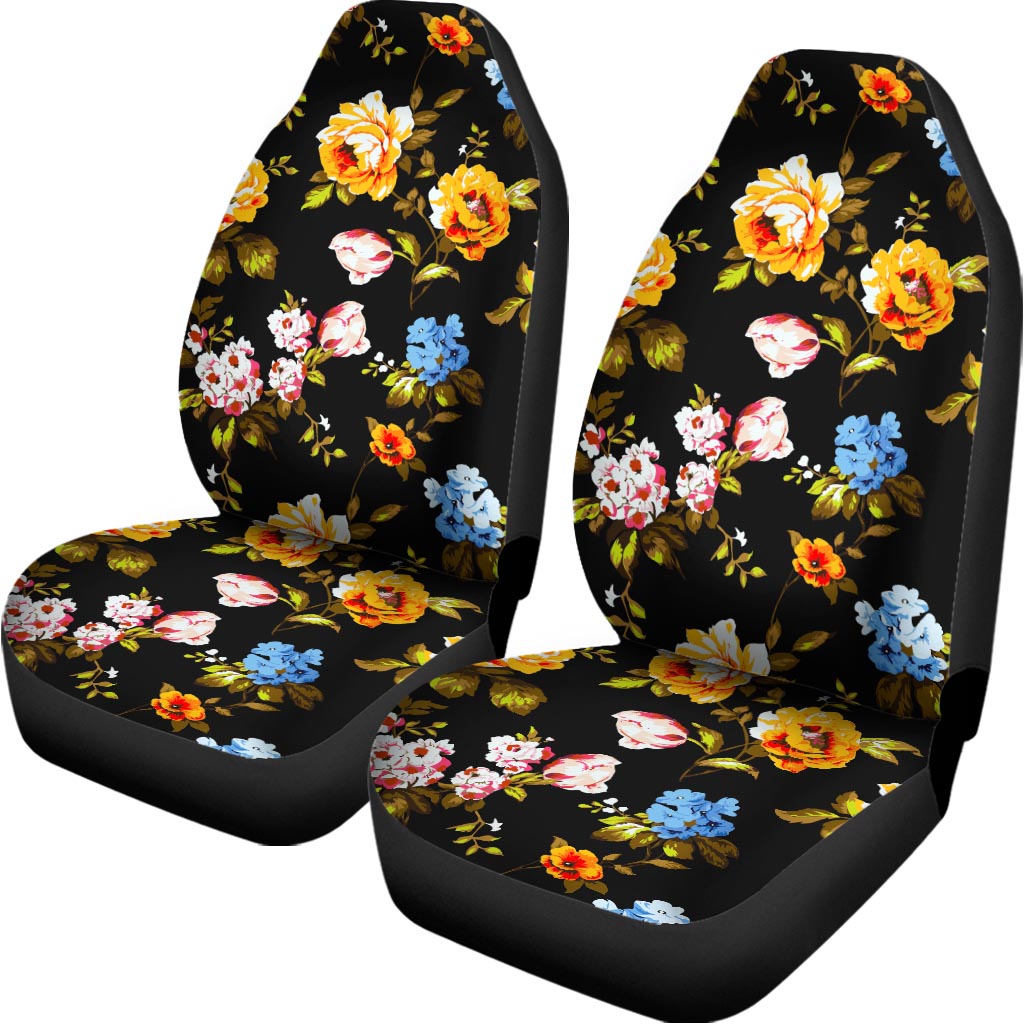 Vintage Floral Flower Pattern Print Universal Fit Car Seat Covers