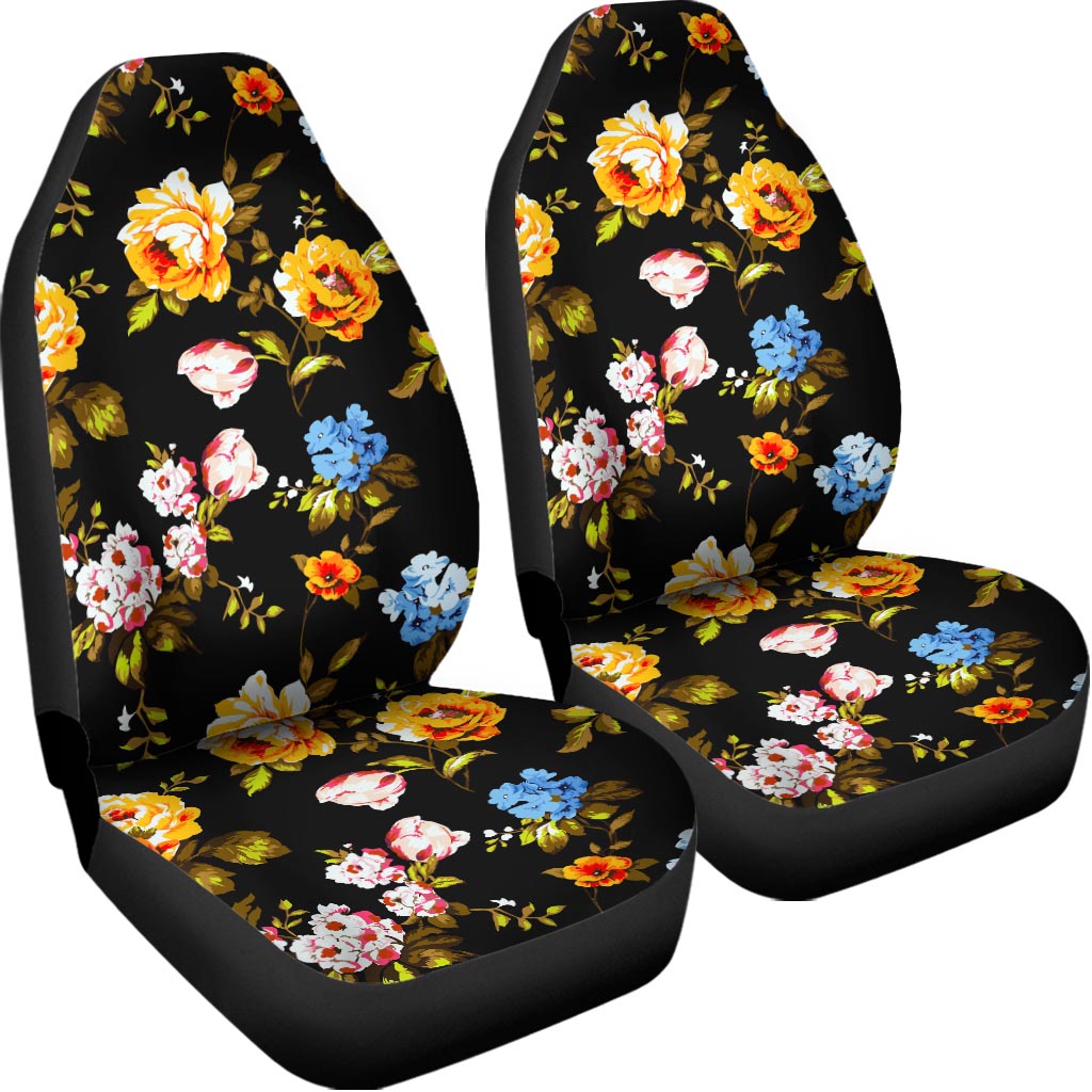 Vintage Floral Flower Pattern Print Universal Fit Car Seat Covers