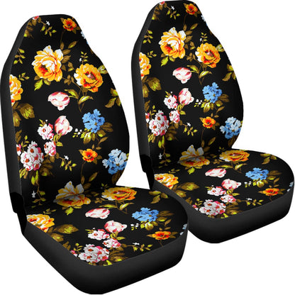 Vintage Floral Flower Pattern Print Universal Fit Car Seat Covers