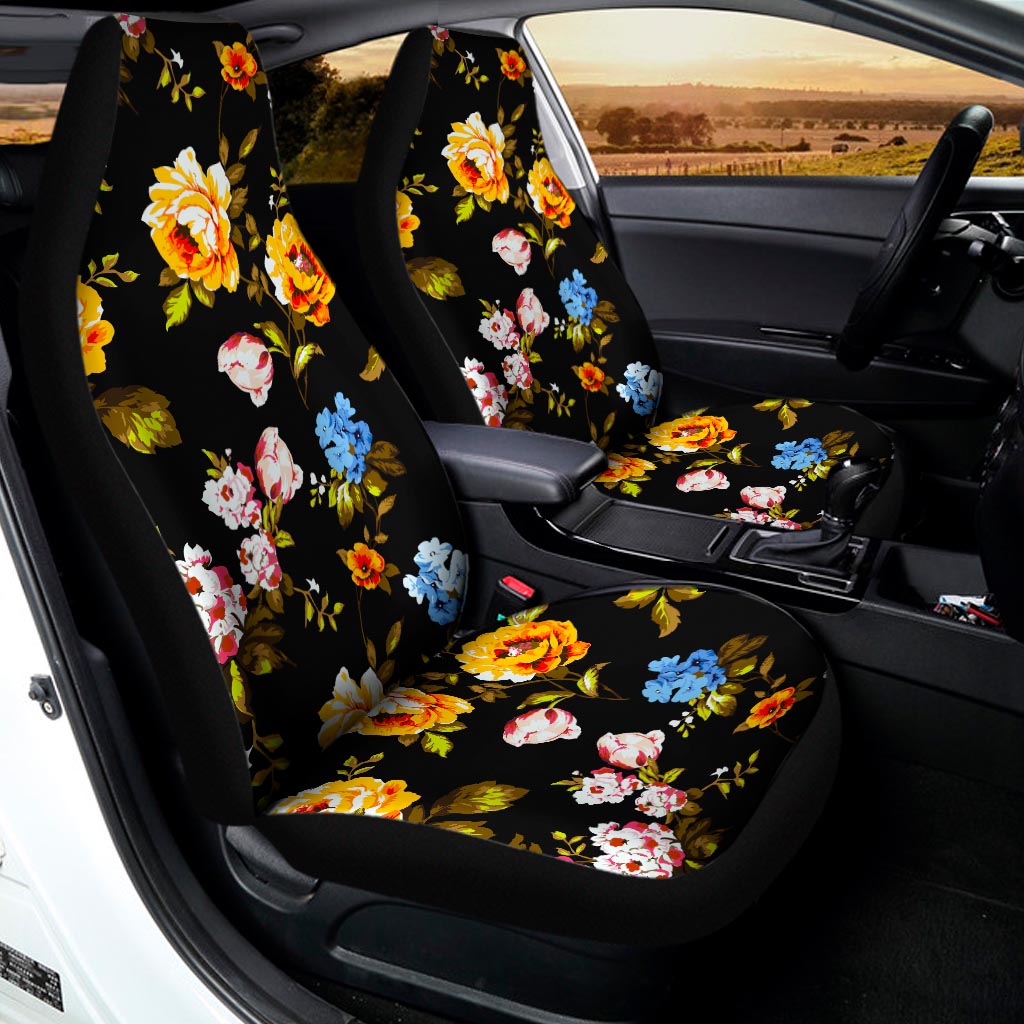 Vintage Floral Flower Pattern Print Universal Fit Car Seat Covers
