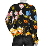 Vintage Floral Flower Pattern Print Women's Crewneck Sweatshirt GearFrost