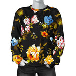 Vintage Floral Flower Pattern Print Women's Crewneck Sweatshirt GearFrost