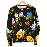 Vintage Floral Flower Pattern Print Women's Crewneck Sweatshirt GearFrost