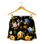 Vintage Floral Flower Pattern Print Women's Shorts