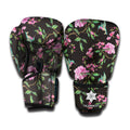 Vintage Floral Hummingbird Print Boxing Gloves