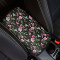 Vintage Floral Hummingbird Print Car Center Console Cover