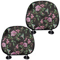 Vintage Floral Hummingbird Print Car Headrest Covers