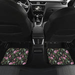 Vintage Floral Hummingbird Print Front and Back Car Floor Mats