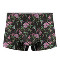 Vintage Floral Hummingbird Print Men's Boxer Briefs