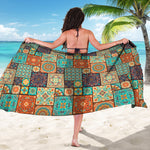 Vintage Floral Patchwork Pattern Print Beach Sarong Wrap