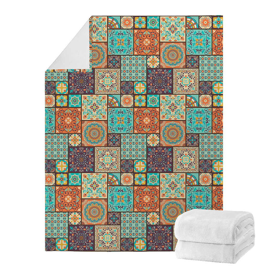Vintage Floral Patchwork Pattern Print Blanket