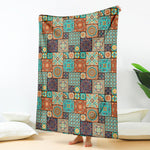 Vintage Floral Patchwork Pattern Print Blanket
