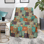 Vintage Floral Patchwork Pattern Print Blanket
