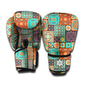 Vintage Floral Patchwork Pattern Print Boxing Gloves