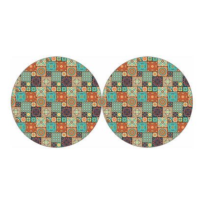 Vintage Floral Patchwork Pattern Print Car Coasters