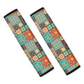 Vintage Floral Patchwork Pattern Print Car Seat Belt Covers