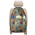Vintage Floral Patchwork Pattern Print Car Seat Organizers