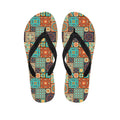Vintage Floral Patchwork Pattern Print Flip Flops