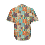 Vintage Floral Patchwork Pattern Print Men's Baseball Jersey